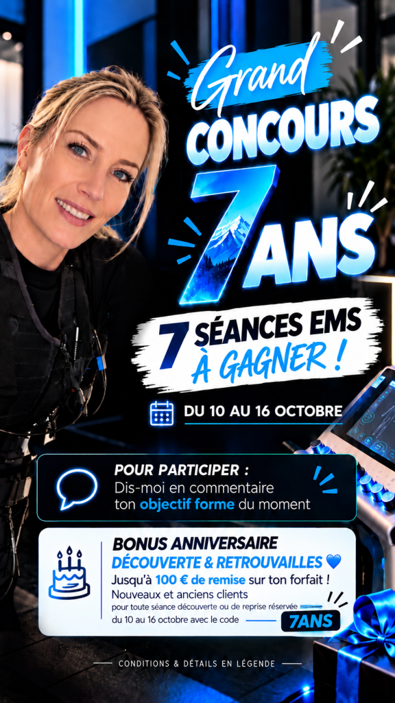 Concours des 7 ans de So’lution Electro à Sallanches : 7 séances EMS à gagner